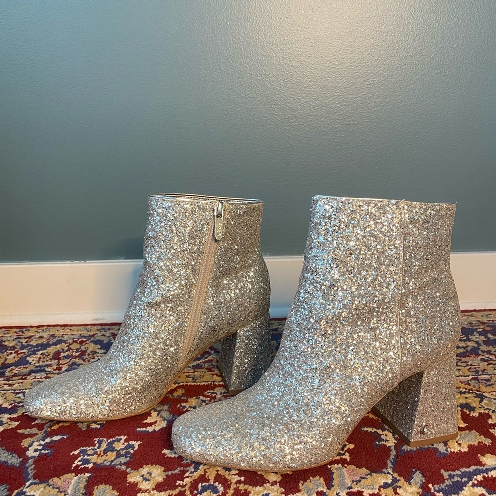 Silver Glitter Bootie by Circus (Sam Edelman)